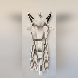 Dex XS Black and White Striped Dress